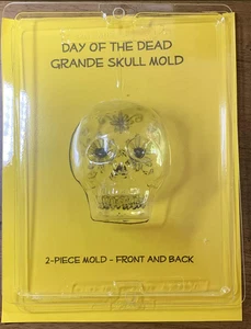 Day of the Dead Large 2-Sided 3D Plastic Sugar Skull Mold - Picture 1 of 3