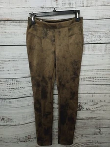 Tahari Pants Women's XS Dark Green Suede Stretch Elastic Waist Pullon Skinny NEW - Picture 1 of 9