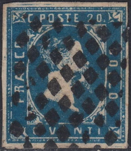 1851 - Sardegna I emissione c. 5 nero I riporto usato, molto bello (1). - Foto 1 di 3