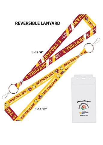 2017 ROSE BOWL USC TROJANS REVERSIBLE LANYARD / TICKET HOLDER pac12 Cover