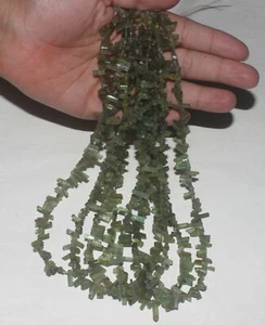 2x3to4x9 MM Natural Gemstone Tourmaline Rough Stick Beads 15'' Strand 5513 - Picture 1 of 2