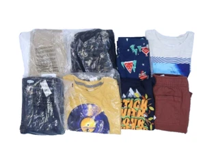 Old Navy Bulk Lot Of 8 Boys Size XS 4/5 Mixed Seasons Tops Bottoms Pajamas NWT - Picture 1 of 7
