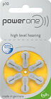 180 x Varta Power One hearing aid batteries 1.4V 100mAh P10 30x6 pack PR70