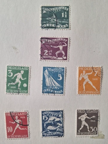 1928 - Amsterdam Olympics - Used Hinged Set Cover