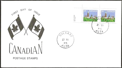🍁Canada #925 Pair   "PARLIAMENT BUILDINGS"  Brand New 1985 Special Event Cachet - Image 1 of 2