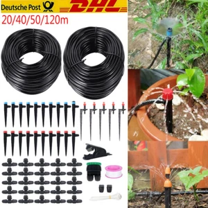 Automatik Garten Drip Bewässerungssystem Tröpfchenbewässerung Schlauch DIY Kit - Bild 1 von 25