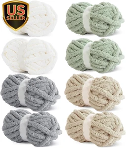 8 Pack Assorted Chunky Yarn for Crocheting,Super Bulky Large Soft Fluffy Yarn... - Picture 1 of 1