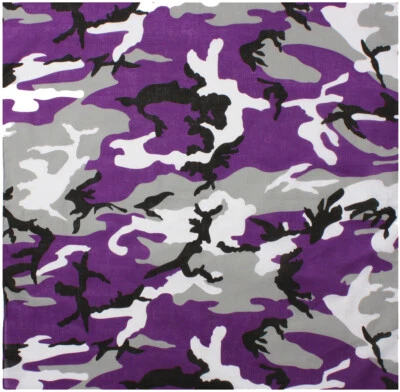 Bandana Camuflada Algodón Deporte Motociclista Cabeza Envoltura Facial Camuflaje Bandana Táctica 22" Foto 1 de 2