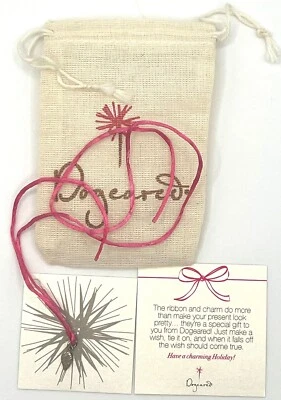 Dogeared wish bracelet w/ angel wing charm on the pink string - Image 1 of 2