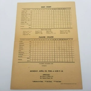 Vintage 1946 West Point Vs Panzer Collage Baseball Programmplan - Bild 1 von 6