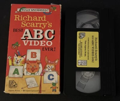 Richard Scarry‘s Best ABC Alphabet Video Ever VHS Tape Cartoon Random House 1989 - Image 1 of 4