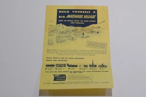 MATCHBOX VILLAGE HO GAUGE MODEL PROMO BROCHURE - Picture 1 of 3