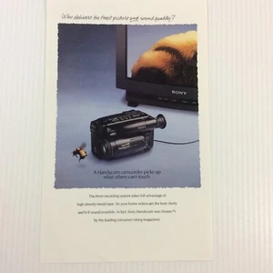 Sony Handycam Camcorder Vintage Print Advertisement - Picture 1 of 1