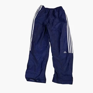De Colección Adidas Pantalones de Pista Para Hombres M Azul Marino Rayas Puño Logo Rompevientos Forrados Y2K - Imagen 1 de 10
