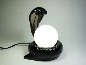 cobra schlange tischlampe lampe 70er design vintage ceramic lamp cobra snake - Bild 1 von 4