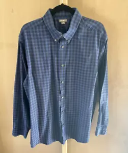 Eddie Bauer Men's XL Blue / Black Plaid Relaxed Fit Casual Long Sleeve Shirt - Picture 1 of 3