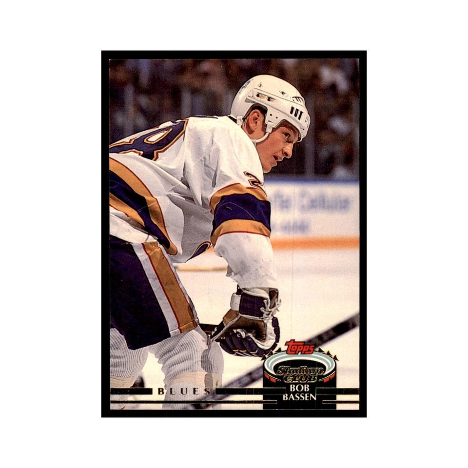 1992 Stadium Club Bob Bassen Hockey Cards #176 - Image 1 of 3
