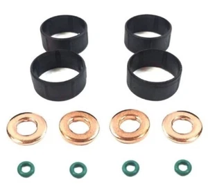 Per Ford Fusion 1.4 TDCi Duratorq Nuovo 4x Guarnizione Iniettore Carburante + Rondella + Oring Set - Foto 1 di 7