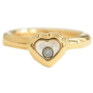 Chopard Happy Diamond Ring 750 Yellow Gold US 5-5.5 10.5g