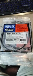 Tripp Lite N002-002-BK 2ft Cat5e Black Molded Patch Cable RJ45 (Lot of 26) ~ NEW - Picture 1 of 1