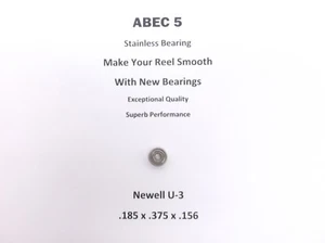 Newell Reel Part G 440-F U-3 ABEC 5 Stainless Bearing .125 x .375 x .156 #18 - Picture 1 of 1