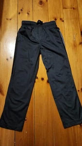Boys Athletic Works Pants Size 10-12 Gray Black Drawstring 2 Side Pocket - Picture 1 of 2