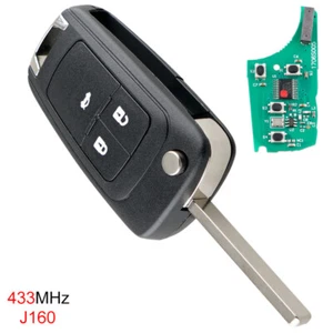 Fit For Vauxhall Opel Insignia Astra 3 Button Remote Flip Key Fob Case ID46 Chip - Bild 1 von 9