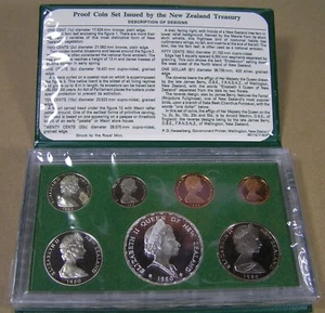 New Zealand 1980 Proof Set in Official Issue Case 7 Coins inc 1 Silver, Cert - Picture 1 of 9
