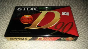 TDK D90 Kassette, C90 IEC1/Type1 Normal Position, NEU und OVP - Bild 1 von 3