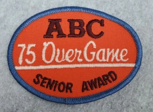 ABC Bowling Patch 75 Over Game Senior Award Vintage - Picture 1 of 2