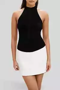KOOKAI Irina Top Black Halter Neck Low Back Size 10 AU | RRP 80.00 - Picture 1 of 2