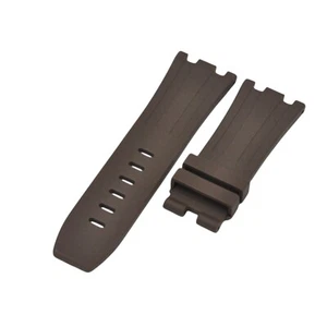 Correa de reloj de goma marrón de 28 mm para Audemars Piguet Royal Oak 42 Grip Tang Hebilla - Imagen 1 de 6