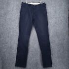 Abercrombie Fitch Pants Mens 32x34 Blue Chino Mid Rise Straight Leg Button Fly