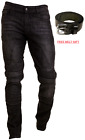 Men Motorbike Riding Jeans Stretch Panel Denim Motorcycle Pants Armored Trousers