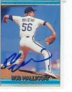 ROB MALLICOAT SIGNED 1992 DONRUSS #673 - HOUSTON ASTROS - Picture 1 of 1