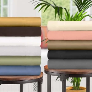 1500 Thread Count Premium 100% Egyptian Cotton 3 Piece Duvet Cover & Pillow Set - Picture 1 of 100