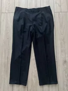 Men's CANALI Classic Black Suit Pants Wool Super 120's Trousers 56R 39x29 - Picture 1 of 10