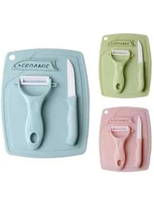3pcs/Set Ceramic Fruit Knife, Peeling Knife Set With Creative Baby Food Suppleme - Picture 1 of 5