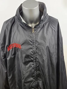 Vtg NHL Detroit Red Wings Full Zip Black Jacket Windbreaker Men's XL Embroidered - Picture 1 of 11