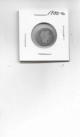 1900-O 90% Silver Liberty "Barber" Head Dime Coin! #1Q22-61 Cover