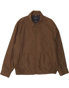 NAUTICA Mens Bomber Jacket UK 42 2XL Brown Polyester BL01 - Picture 1 of 4