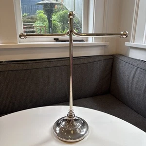 Restauro Ferramenta Portasciugamani da Tavolo Doppio Standing Cromato Argento, Chatham? - Foto 1 di 8
