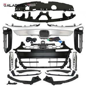 18PC For Accord 2018-20 Chrome Grille Molding Fog light Bumper Headlight Bracket - Picture 1 of 14