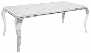 Tavolo da pranzo design Casa Padrino bianco/grigio/argento 180 x 95 x H. 75 cm - tavolo - Foto 1 di 5