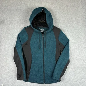 Sudadera con capucha Made for Life para mujer verde azulado medio cremallera completa manga larga atlética cálida - Imagen 1 de 6