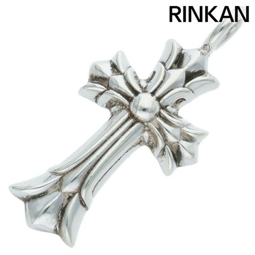 CHROME HEARTS Collana Top Uomo Cromo Cuori DBL CH CRS Doppia Croce Charm Argento Usato