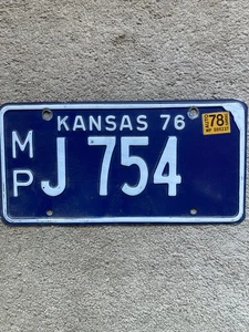 1978 Kansas License Plate - MPJ 754 -  Nice! - Picture 1 of 2