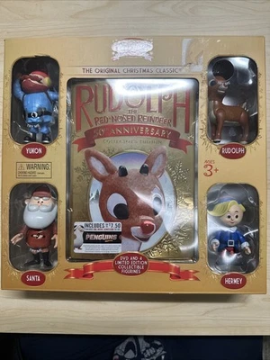 Rudolph Red Nosed Reindeer 50th Anniversary DVD & 4 Limited Edition Figures - Image 1 of 4