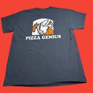 Y2K Little Caesars T-Shirt Hot-N-Ready "Pizza Genius" Arbeitsshirt Größe L - Bild 1 von 8