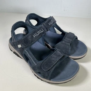 Sandalias Kuru Hombre 11 M Pisadas Azul Impermeable Cuero Senderismo Exterior Usadas en Excelente Condición - Imagen 1 de 12